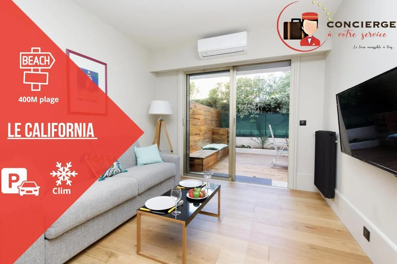 Le California - Plage Parking Prive Gratuit Terrasse location